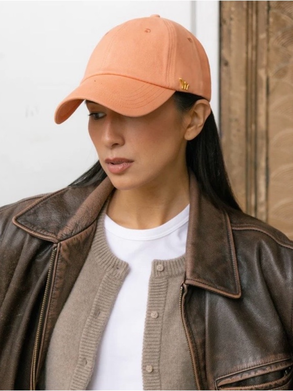 🆕 CHORD Peach Organic Cotton Stretch Twill Hat BRAND NEW Summer Luxury ✨